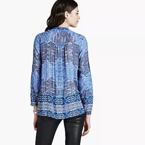 Lucky Brand Cut Out Long-Sleeve Peasant Blouse - Picture 5 of 5